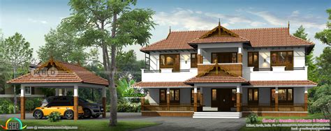 Kerala Traditional House With Detached Car Porch In 2021 Car Porch