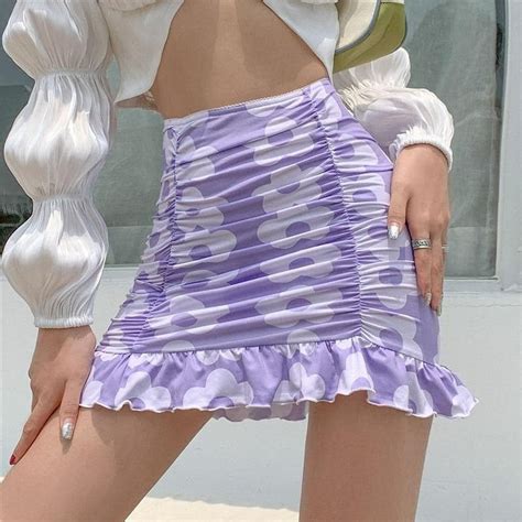 Aesthetic Flower Printed Skirt Mode Idées De Mode