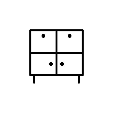 Cupboard Icon With Outline Style 20591266 Vector Art At Vecteezy