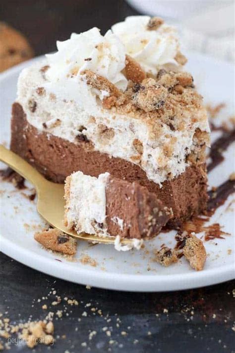 To make the chocolate mousse: Chocolate Chip Cookie Mousse Cake - Beyond Frosting