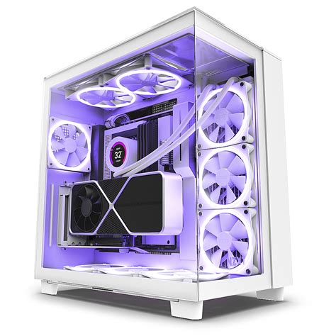 NZXT H Elite ATX Mid Tower Case With Dual Chamber White CM H EW Best Buy