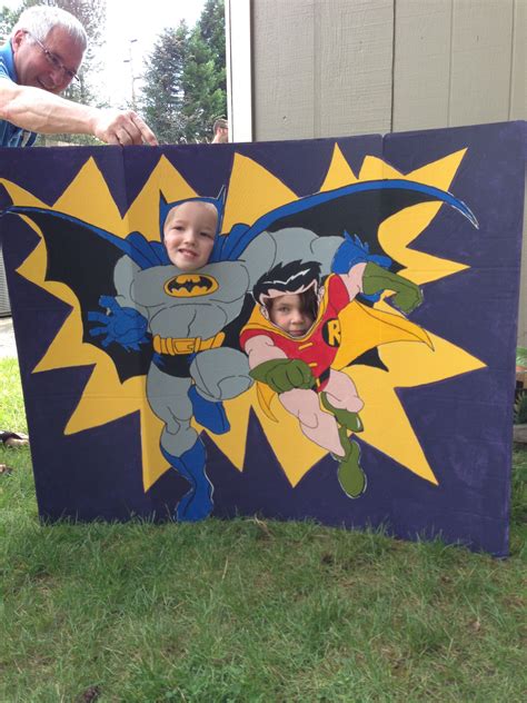 Poster Board Face Cut Out Huge Hit Batman Birthday Bday Party