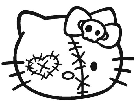 Hello Kitty Halloween Coloring Page Coloring Home