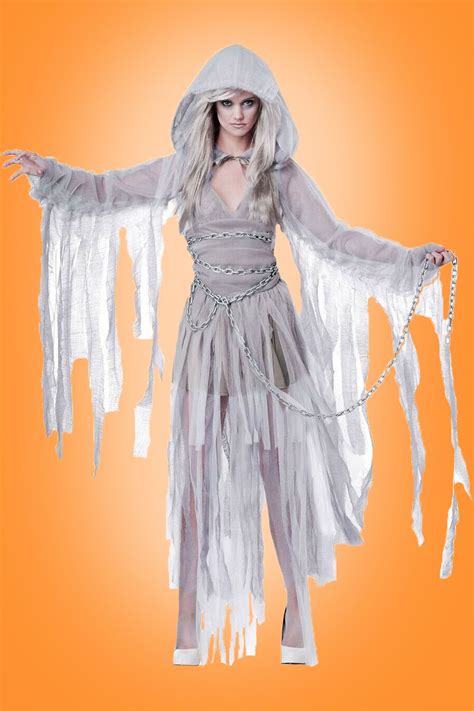 Ca711 Ladies Haunting Beauty Ghost Horror Halloween Dress Scary Zombie Costume Ghost Halloween
