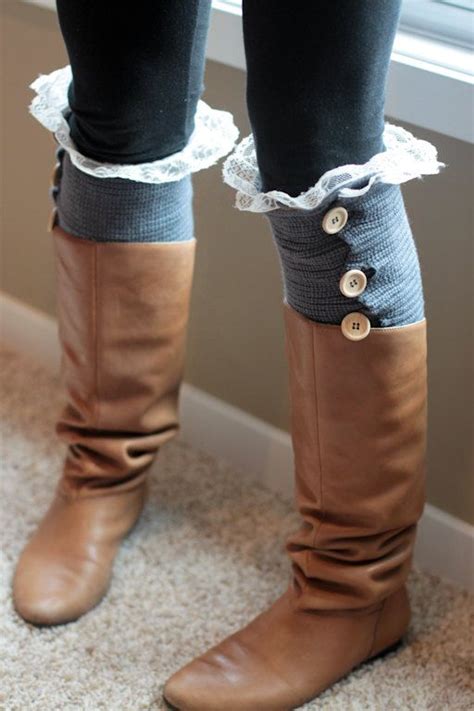 Love The Lace Boots With Leg Warmers Knit Leg Warmers Boot Toppers