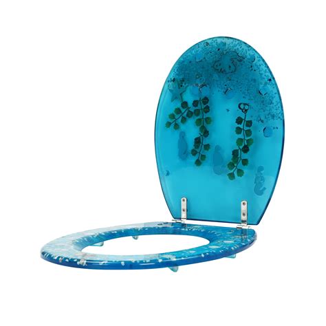 Resin U V Type Toilet Seat Aquarium Seat Blue Sea Fish Shells Shape Toilet Seat Ebay