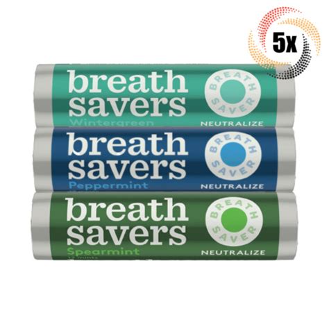 Breathsavers Peppermint Mints 16 Rolls Breath Savers Sugar Exp Dec 2018