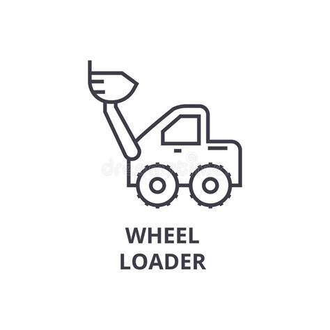 Wheel Loader Black Vector Concept Icon Wheel Loader Flat Illustration