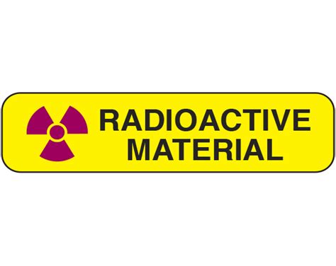 Upcr 1301 Radioactive Materials Warning Labels Shamrock Labels