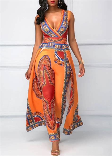 African Print Split Jumpsuit Dress Addicted2fashion