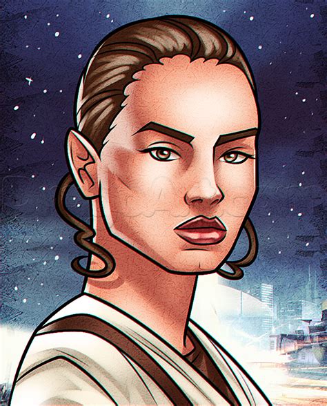 How to Draw Rey From Star Wars, Step by Step, Star Wars ...