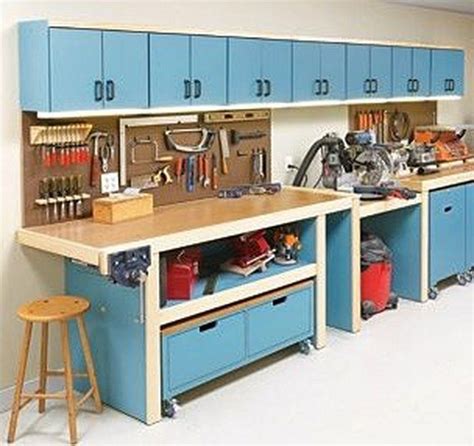 Garage Workbench Storage Ideas Onesilverbox