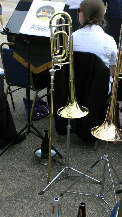 Trombone On Stand Free Stock Photo Public Domain Pictures