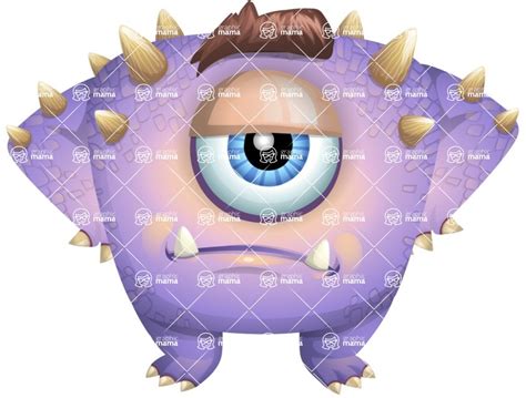 Cute Crazy Monster Cartoon Vector Character Bored Graphicmama