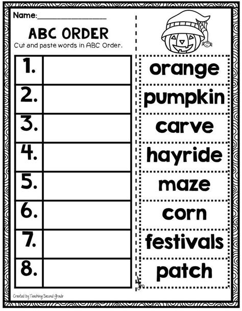 Abc Order Worksheets Free