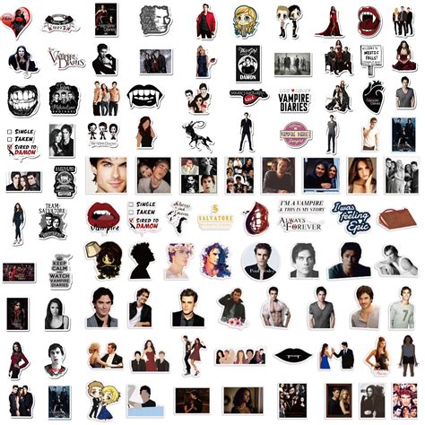 The Vampire Diaries Merchandise 100 Pcs Vampire Diaries Stickers