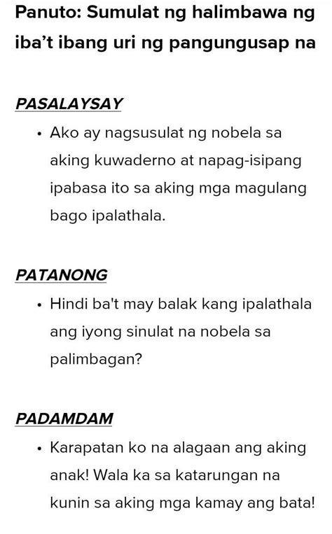 Mga Halimbawa Ng Ibat Ibang Uri Ng Pangungusap Mobile Legends The