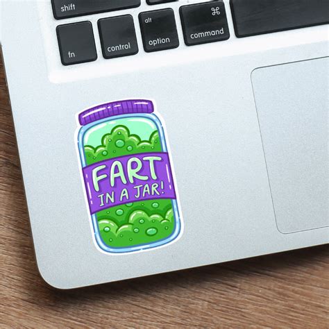 Fart In A Jar Vinyl Sticker Madcap And Co