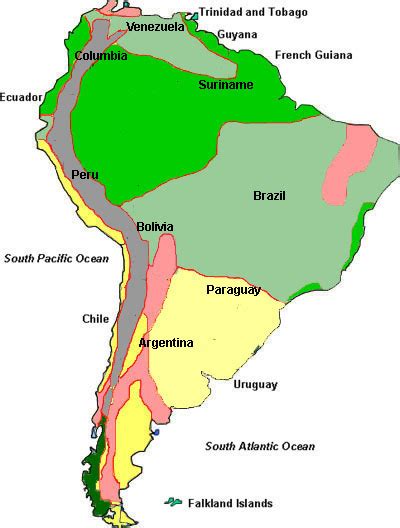 South America Climate Map Climate Of South America