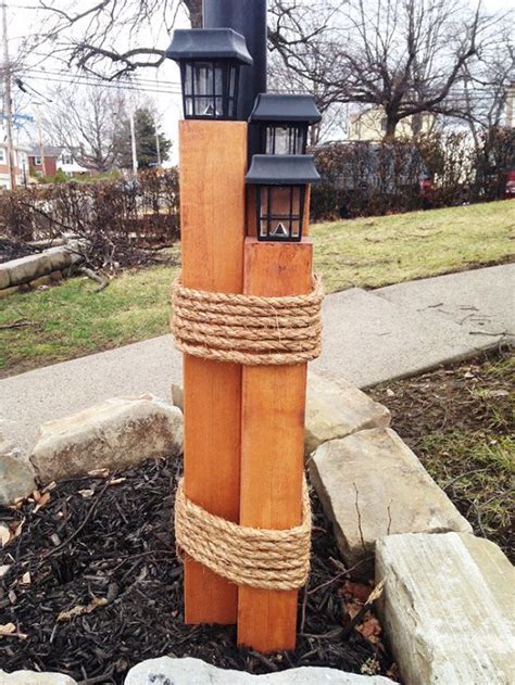 Diy Lamp Post Ideas For Garden In Wooden Lanterns Diy