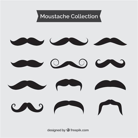 Collection Of Vintage Black Mustache Vector Free Download