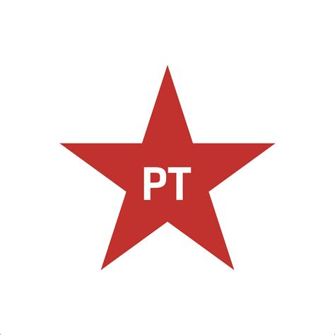 Estrela Do Pt Oficial Versão Vermelha Fatos E Fotos Imagem De