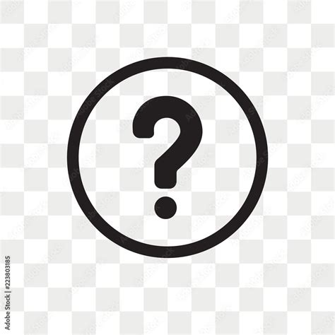 Question Mark Button Vector Icon Isolated On Transparent Background Question Mark Button Logo