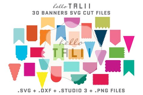 Banners Svg Cut Files Bundle By Hello Talii