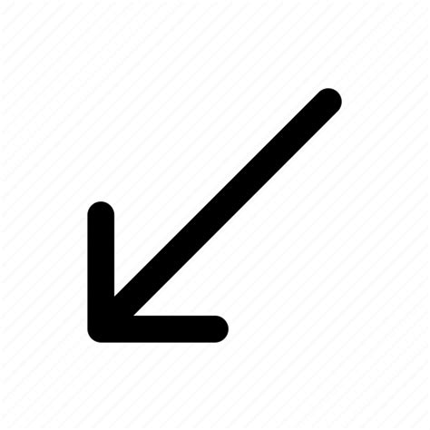 Arrow Bottom Direction Left Icon Download On Iconfinder