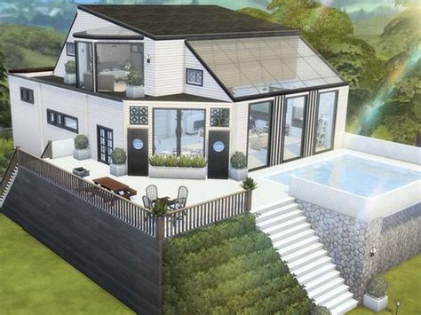 We have some best of photos to give you smart ideas, imagine some of these brilliant photos. hoanglap's Bungalow house | Sims house design, Sims 4 ...