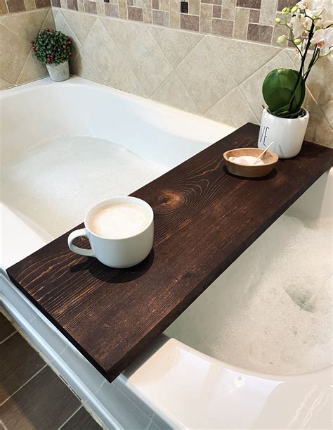 Bathtub Tray Sustainable Wood Planks Bath Caddy Bathroom Etsy