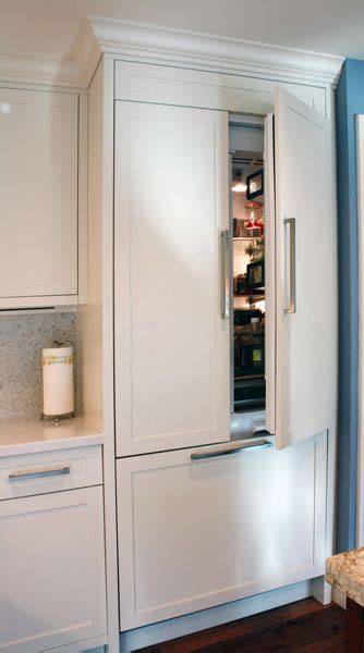 Labor cost to install kitchen cabinets painted :: built in refrigerator panels #kitchen #cabinets #fridge | Refrigerator panels, Built ...