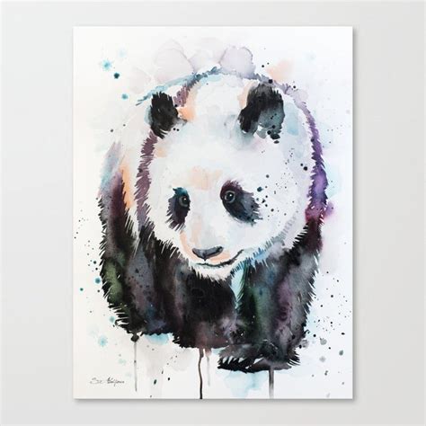 Panda Canvas Print By Slaveika Aladjova Panda Art Panda Painting