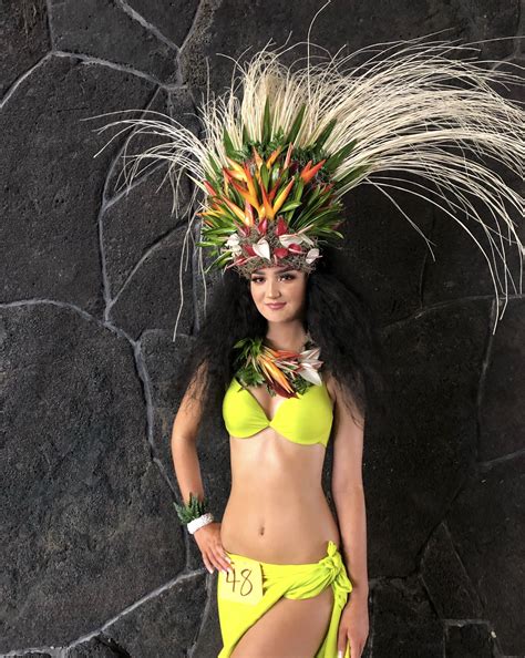 Tahitian Dancer Ori Tahiti Heiva I Hawaii Fresh Costume Tahitian Costumes Hawaiian