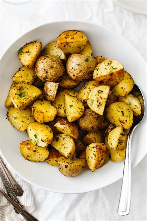 Garlic Herb Roasted Potatoes Downshiftology