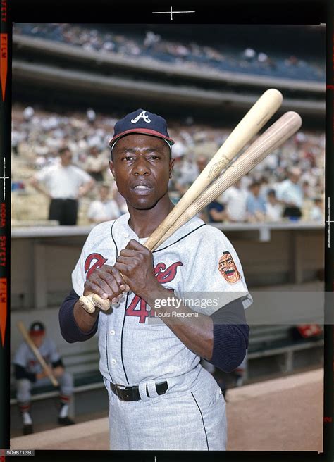Hank Aaron Of The Atlanta Braves Poses For A Portrait Circa 1966