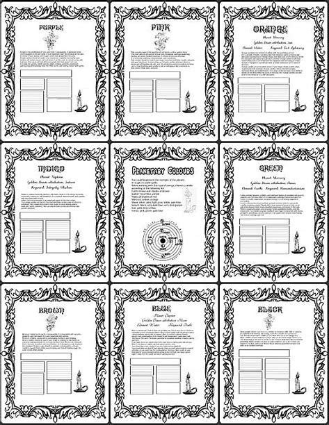 image result for book of shadow pages printable free coloring book of shadows book of shadows