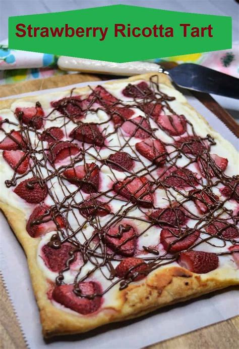 Strawberry Puff Pastry Tart With Ricotta And Chocolate Jersey Girl Cooks