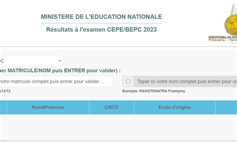 Résultats Des Examens Du Cepe Bepc Et Bac 2024 Madagascar