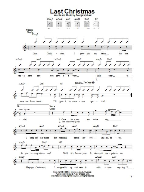 Wham last christmas atstantons sheet music. Last Christmas | Sheet Music Direct