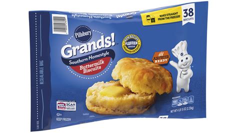 Pillsbury Grands Southern Homestyle Frozen Biscuits Buttermilk 38 Ct