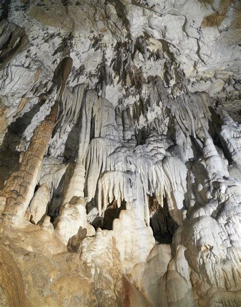 Stalactites And Stalagmites In The Cave Stock Image Image Of