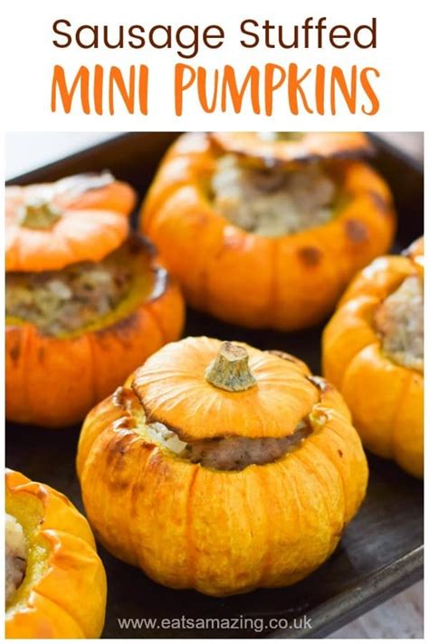 Oven Baked Sausage Stuffed Mini Pumpkins A Fun Autumn Meal For Kids