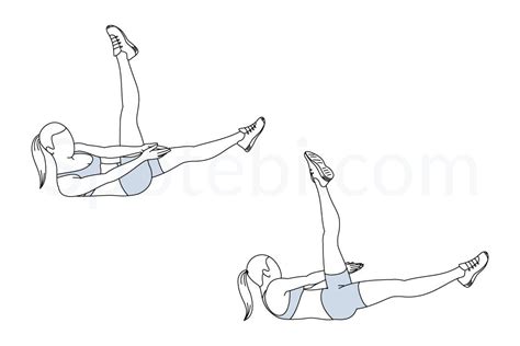 Side Crunch Leg Raise Illustrated Exercise Guide Workout Guide