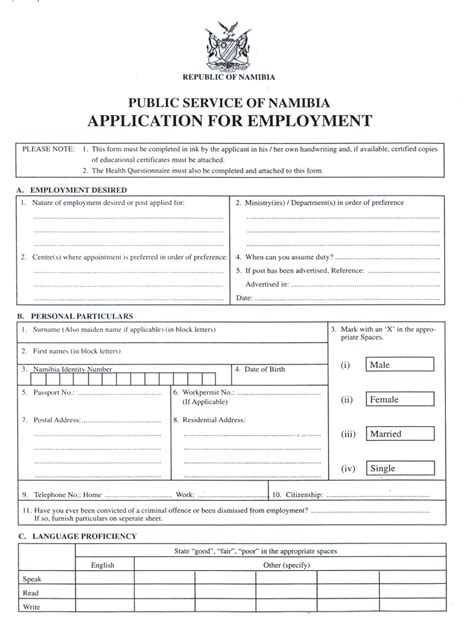 New Government Application Form 2020 Pdf Download Fill And Sign
