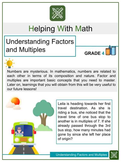 multiples worksheet common core math resources