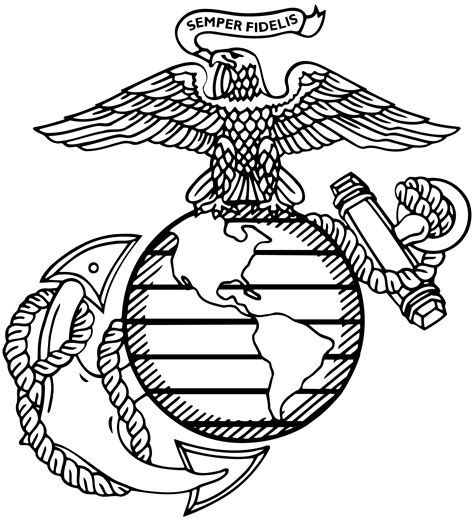 Black And White Marine Corp Logo Logozc