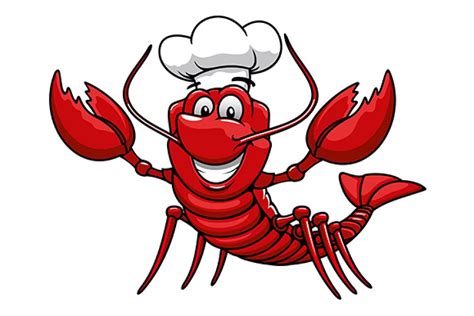 Happy Cartoon Red Lobster Chef Creative Daddy