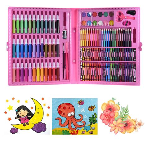 148pcs Colored Markers Color Pencils Crayons Watercolors Deluxe Art Set