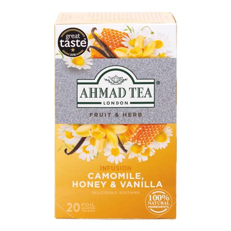 Ahmad Tea Camomile Honey And Vanilla Tea 20 Count British Isles